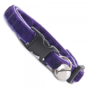 Cadbury Purple Double Velvet Soft Cat Collar